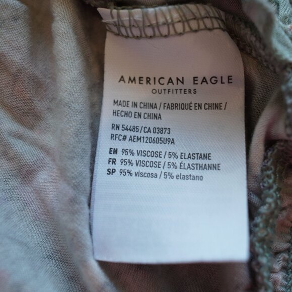 American Eagle Soft & Sexy Floral Smocked Top S Long Sleeve Peasant Cottagecore - Picture 5 of 8